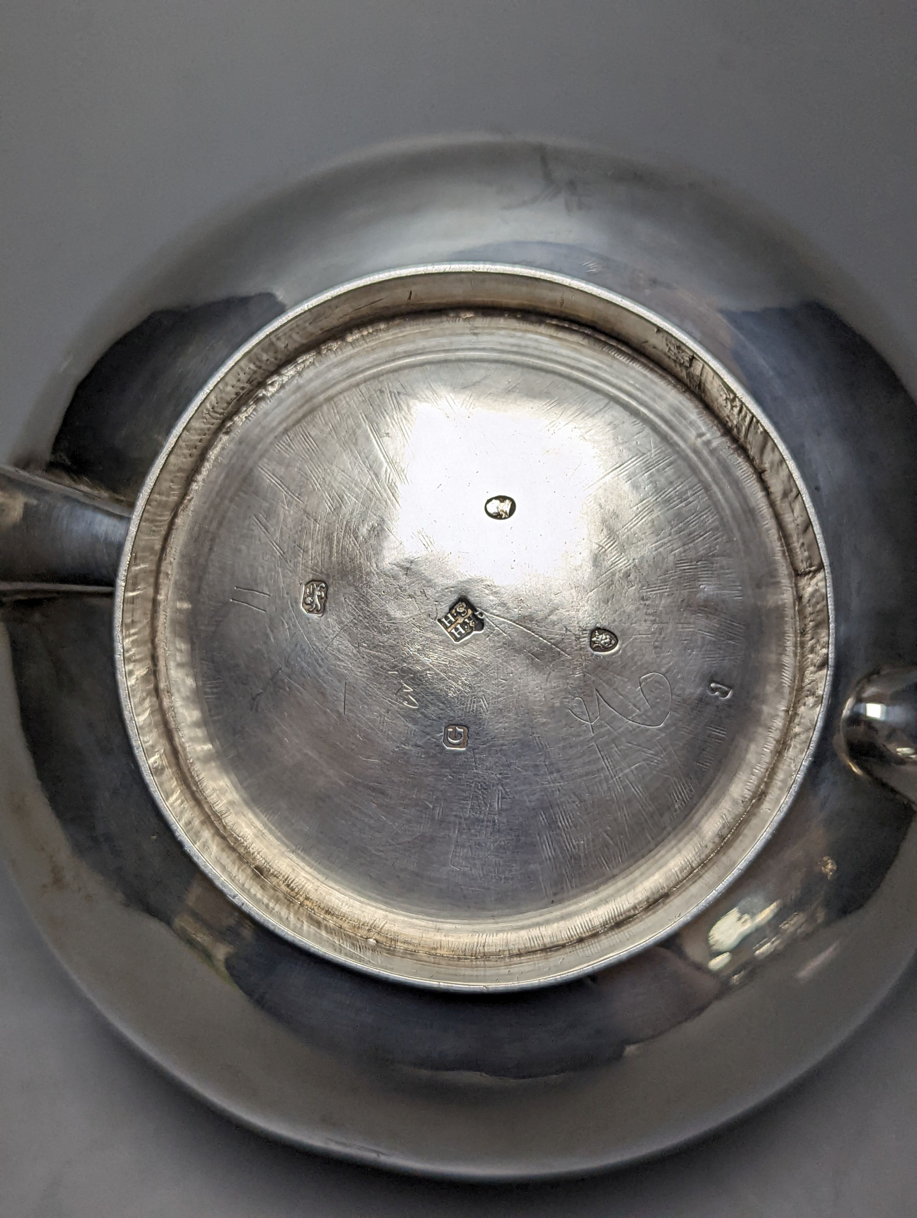 A George III engraved silver teapot, with crest, Robert & Samuel Hennell, London, 1802